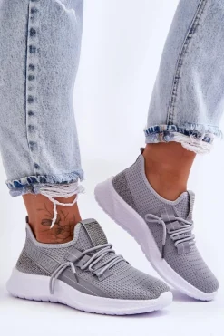 Wsuwane Damskie Buty Sportowe Szare Hold Me!