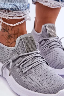 Wsuwane Damskie Buty Sportowe Szare Hold Me!