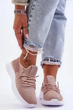 Wsuwane Damskie Buty Sportowe Różowe Hold Me!