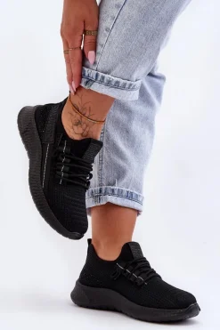 Wsuwane Damskie Buty Sportowe Czarne Hold Me!