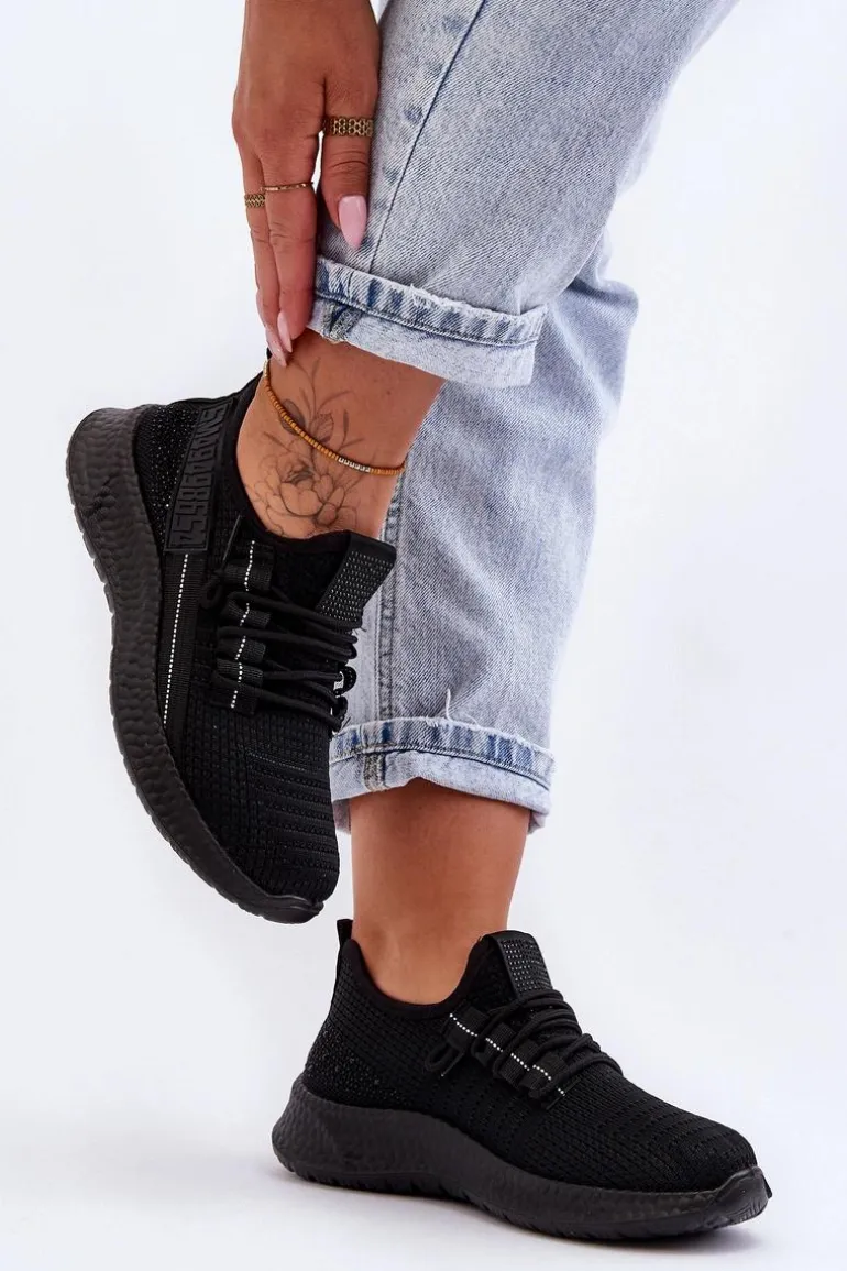 Wsuwane Damskie Buty Sportowe Czarne Hold Me!