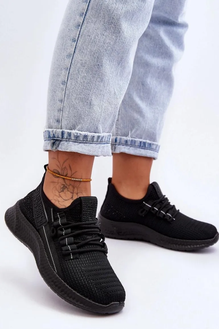 Wsuwane Damskie Buty Sportowe Czarne Hold Me!