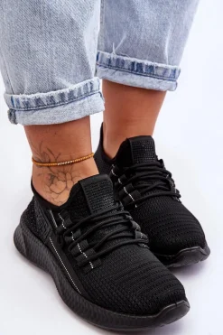 Wsuwane Damskie Buty Sportowe Czarne Hold Me!