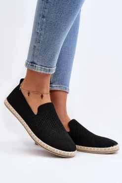 Wsuwane Damskie Espadryle Czarne Harmonie