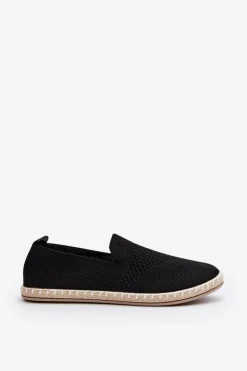 Wsuwane Damskie Espadryle Czarne Harmonie