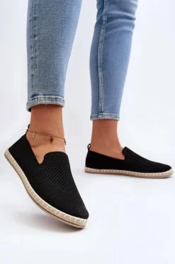Wsuwane Damskie Espadryle Czarne Harmonie