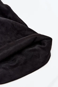 Wsuwane Kozaki Damskie Na Szpilce Z Eko Zamszu Czarne Noretta