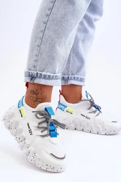 Wsuwane Modne Sneakersy Białe Evolution