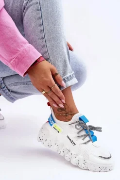 Wsuwane Modne Sneakersy Białe Evolution