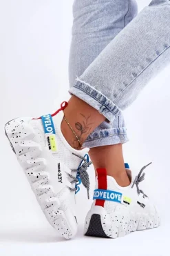 Wsuwane Modne Sneakersy Białe Evolution