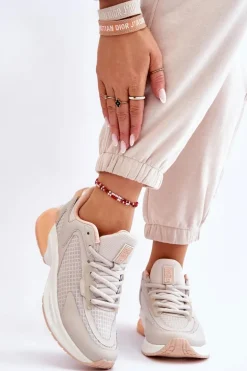 Wygodne Buty Sportowe Memory Foam System Big Star LL274336 Beżowe