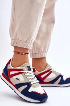 Wygodne Damskie Sneakersy Memory Foam Big Star LL274950 Czerwone