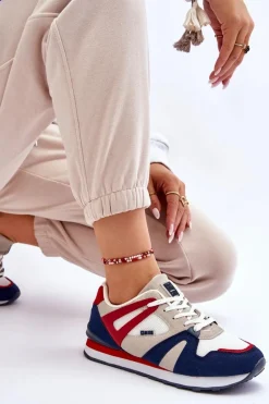 Wygodne Damskie Sneakersy Memory Foam Big Star LL274950 Czerwone