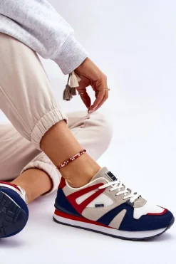 Wygodne Damskie Sneakersy Memory Foam Big Star LL274950 Czerwone