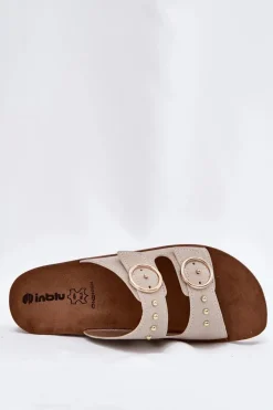 Wygodne Klapki Damskie Inblu CP000054 Beżowe