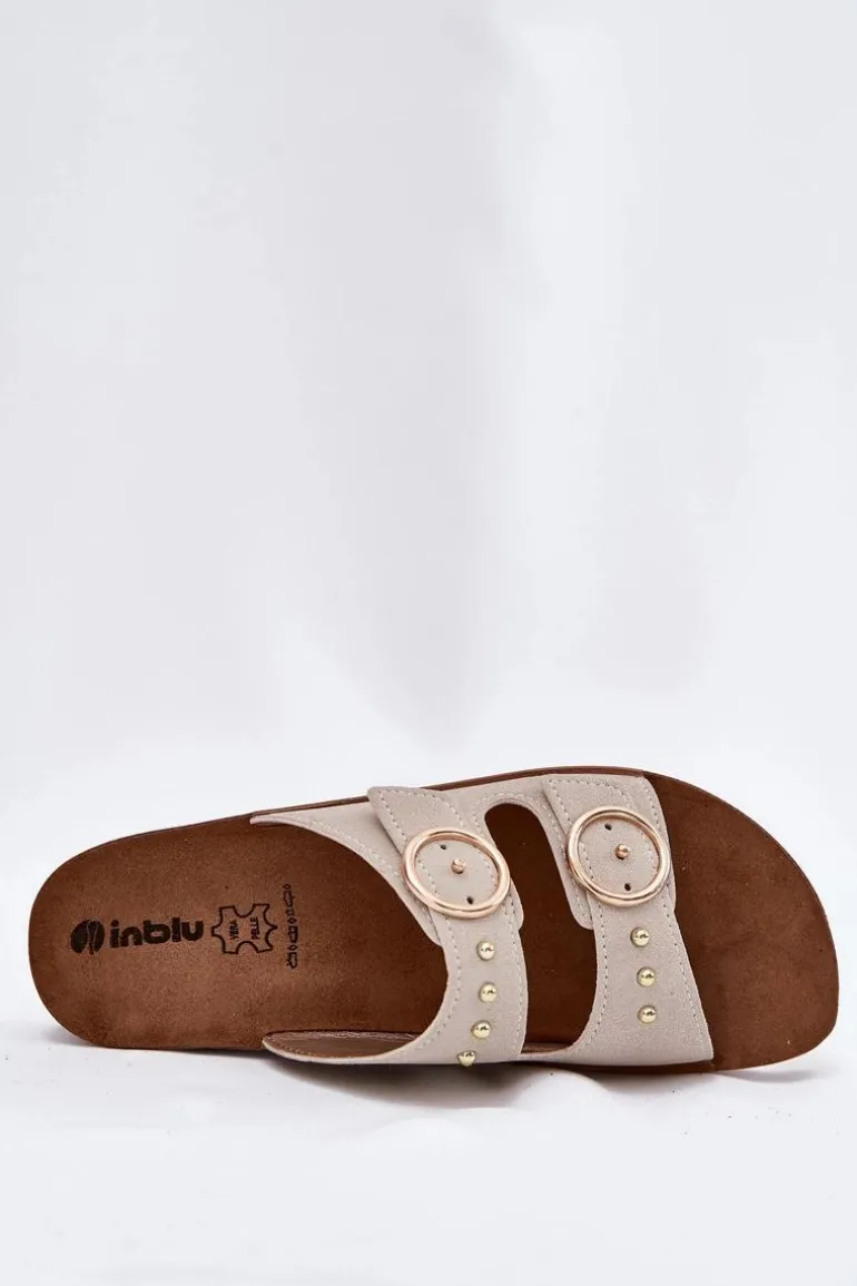 Wygodne Klapki Damskie Inblu CP000054 Beżowe