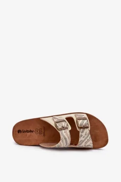 Wygodne Klapki Damskie Z Klamrami Inblu CP000045 Złote