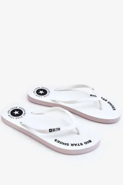 Wygodne Klapki Japonki Big Star LL274795 Białe