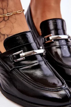 Wygodne Lakierowane Czółenka Czarne Lemar Damira