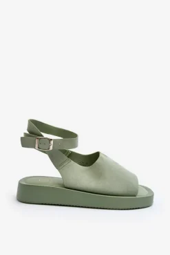 Wygodne Sandały Damskie Na Platformie Zielone Rubie