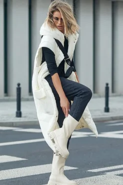 Wysokie Botki Na Traperze Beżowe Loren