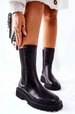 Wysokie Botki Sztyblety Big Star II274416 Czarne