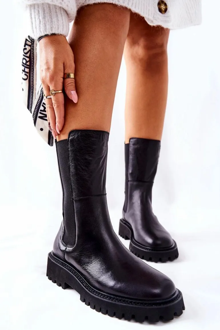 Wysokie Botki Sztyblety Big Star II274416 Czarne