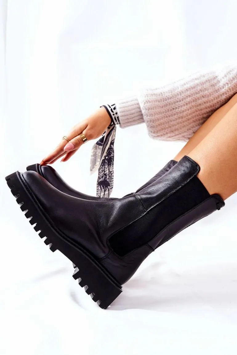 Wysokie Botki Sztyblety Big Star II274416 Czarne