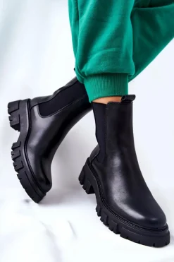 Wysokie Botki Sztyblety Czarne Hallam