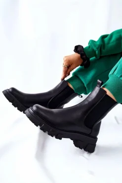 Wysokie Botki Sztyblety Czarne Hallam