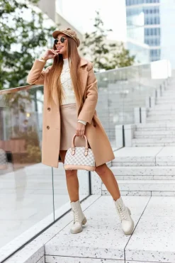 Wysokie Botki Workery Beżowe Rozelle