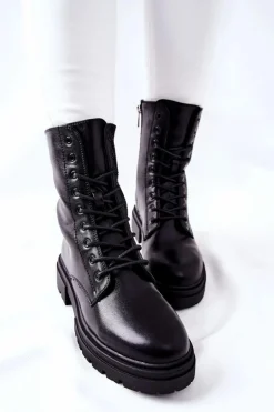 Wysokie Botki Workery Czarne Rozelle