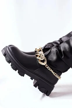 Wysokie Czarne Kozaki Cecina