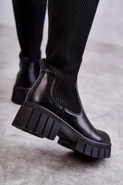 Wysokie Damskie Kozaki Za Kolano Czarne Austin