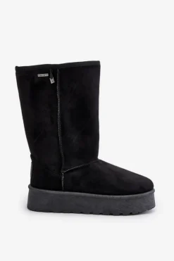 Wysokie Śniegowce Na Platformie Big Star OO274895 Czarne