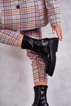 Wysokie Ocieplane Botki GOE KK2N4054 Czarne