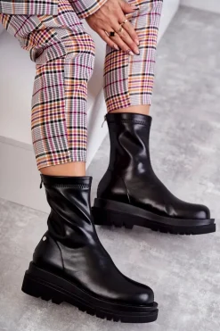 Wysokie Ocieplane Botki GOE KK2N4054 Czarne