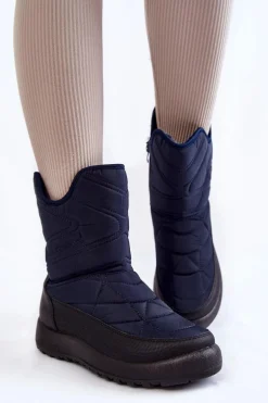 Wysokie Ocieplane Śniegowce Granatowe Winessa