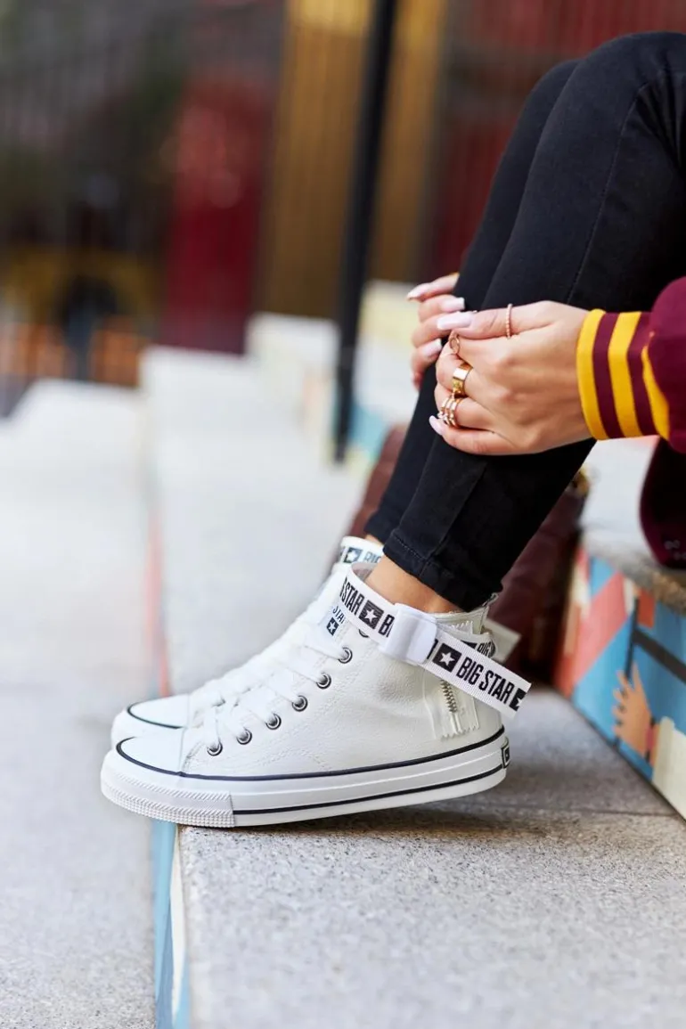 Wysokie Ocieplane Trampki Big Star GG274027 Białe