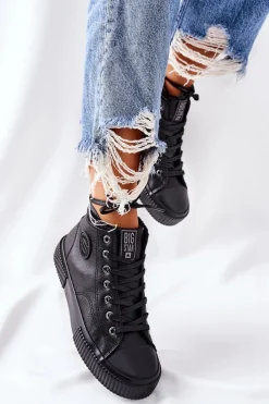 Wysokie Ocieplane Trampki Big Star II274157 Czarne