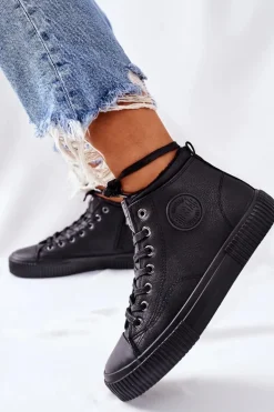 Wysokie Ocieplane Trampki Big Star II274157 Czarne