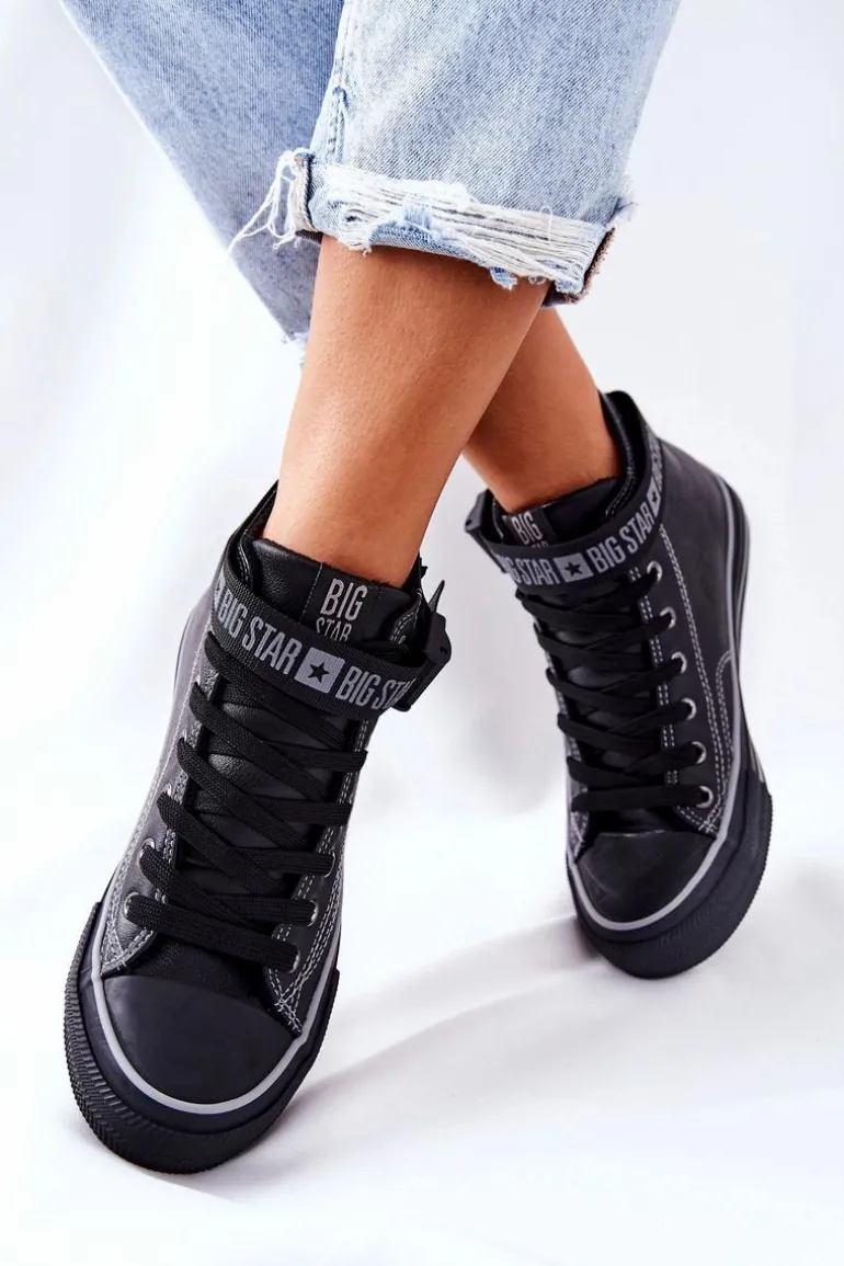 Wysokie Ocieplane Trampki Big Star GG274026 Czarne