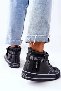 Wysokie Ocieplane Trampki Big Star GG274026 Czarne
