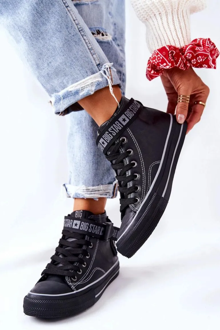 Wysokie Ocieplane Trampki Big Star GG274026 Czarne