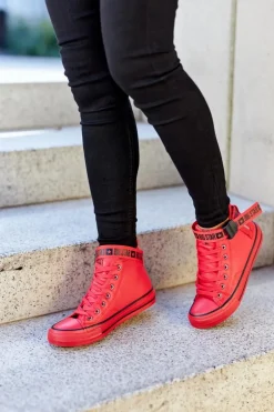 Wysokie Ocieplane Trampki Big Star GG274028 Czerwone