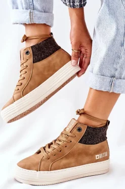 Wysokie Ocieplane Trampki Big Star II274145 Camel