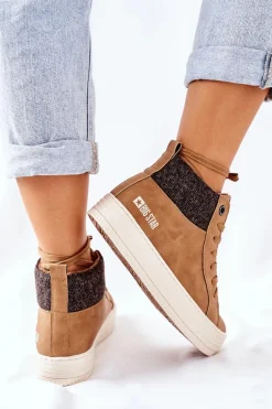 Wysokie Ocieplane Trampki Big Star II274145 Camel