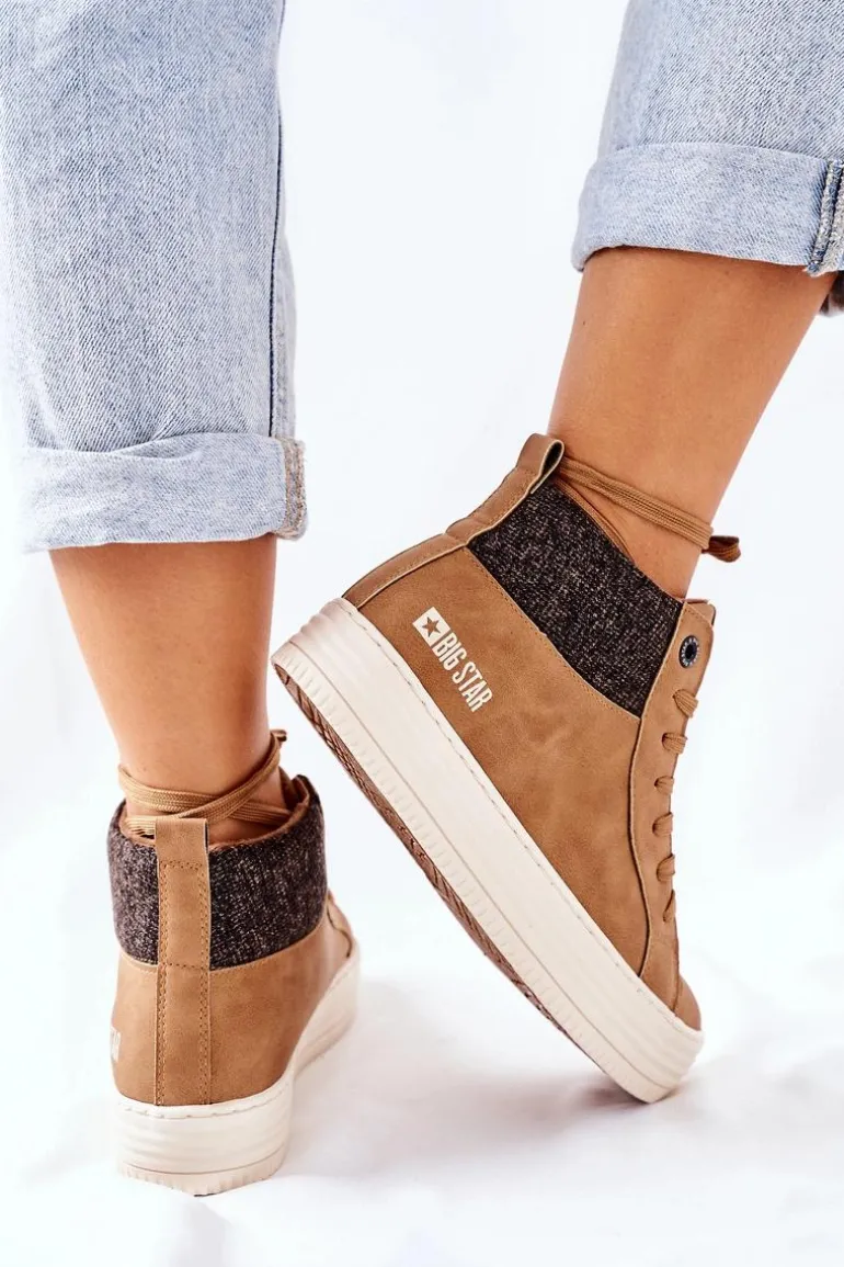Wysokie Ocieplane Trampki Big Star II274145 Camel