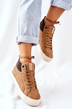 Wysokie Ocieplane Trampki Big Star II274145 Camel