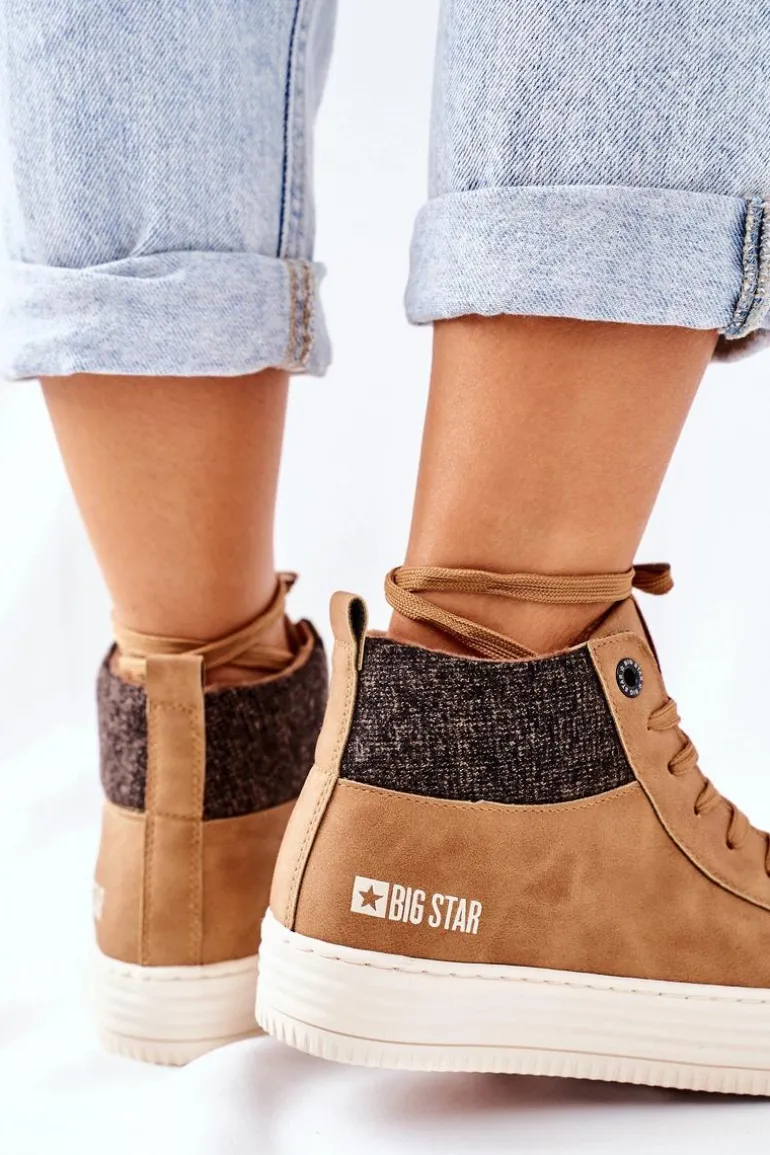 Wysokie Ocieplane Trampki Big Star II274145 Camel